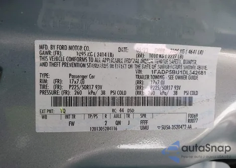 2013 Ford C-Max Hybrid Sel z USA, uszkodzony, nr VIN 1FADP5BU1DL542681